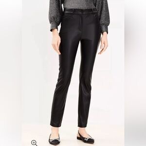 LOFT Sutton Skinny Pants in Faux Leather